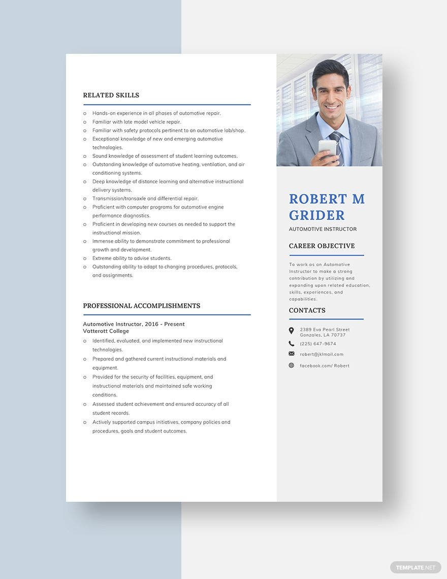Instructional Systems Specialist Federal Resume Sample Instructor Resume Templates – Design, Free, Download Template.net