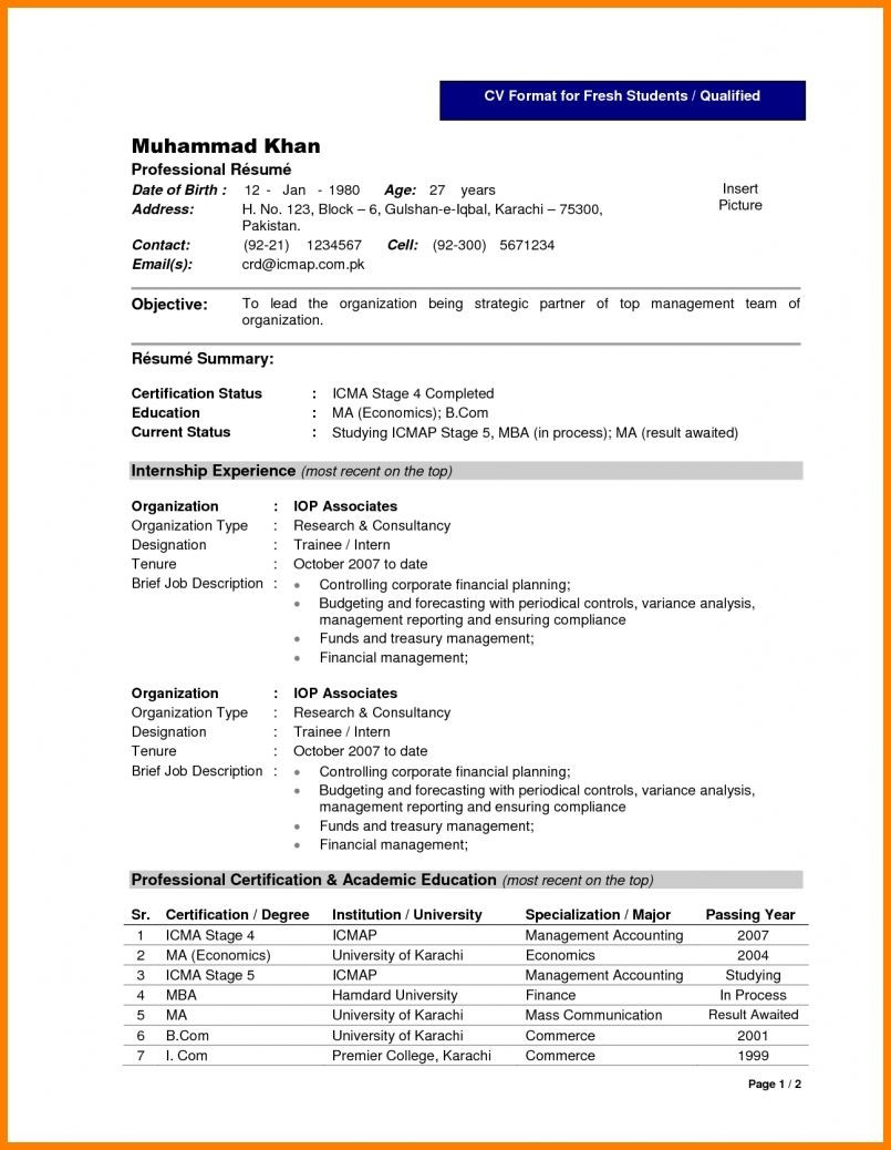 Latest Resume Samples for Mca Freshers top 5 Resume formats for Freshers – Resume format Resume format …