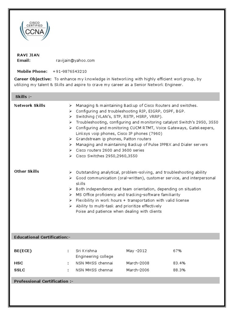 Network Voip Engineer Cucm Sample Resume Network Engineer Resume format Pdf Business Network Voip Engineer Cucm Sample Resume Network Engineer Resume format Pdf Business