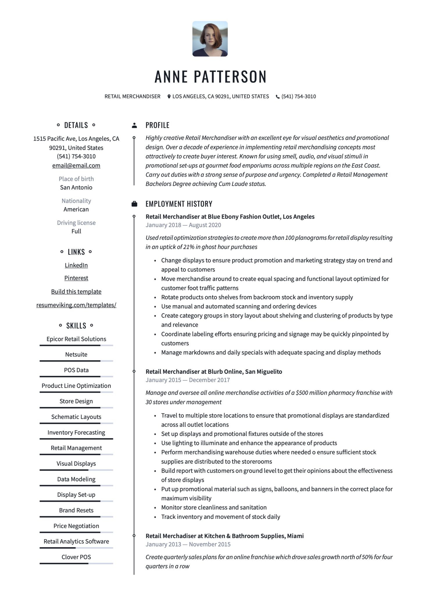 Resume for Retail Luxury Stores Samples 18 Years Old Retail Merchandiser Resume & Writing Guide  17 Templates