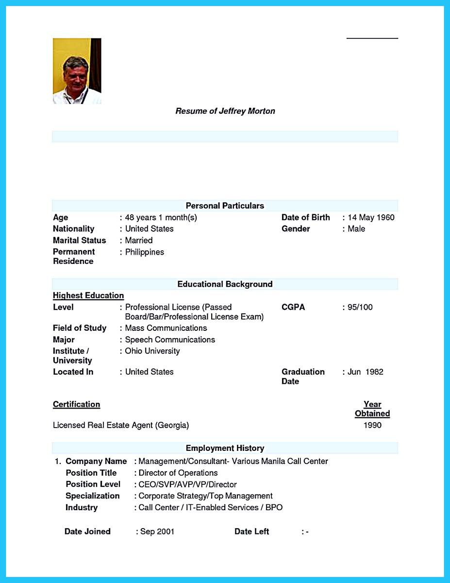 Resume Sample for Call Center Philippines Nice Cool Information and Facts for Your Best Call Center Resume …