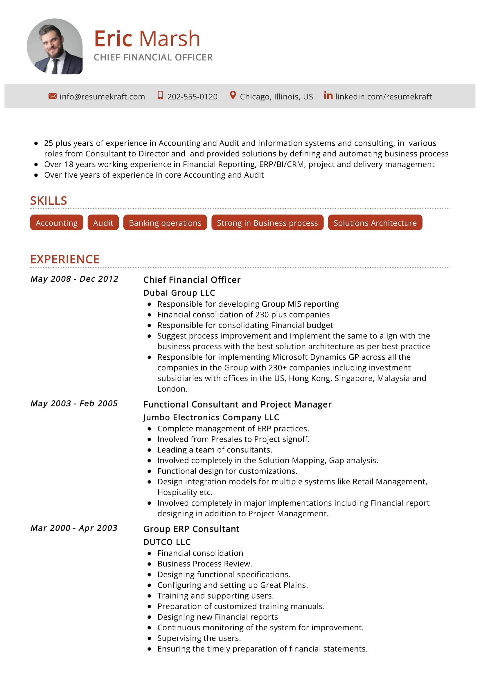 Resume Sample for Chief Accounting Officer Chief Financial Officer Resume Sample 2022 Writing Tips …