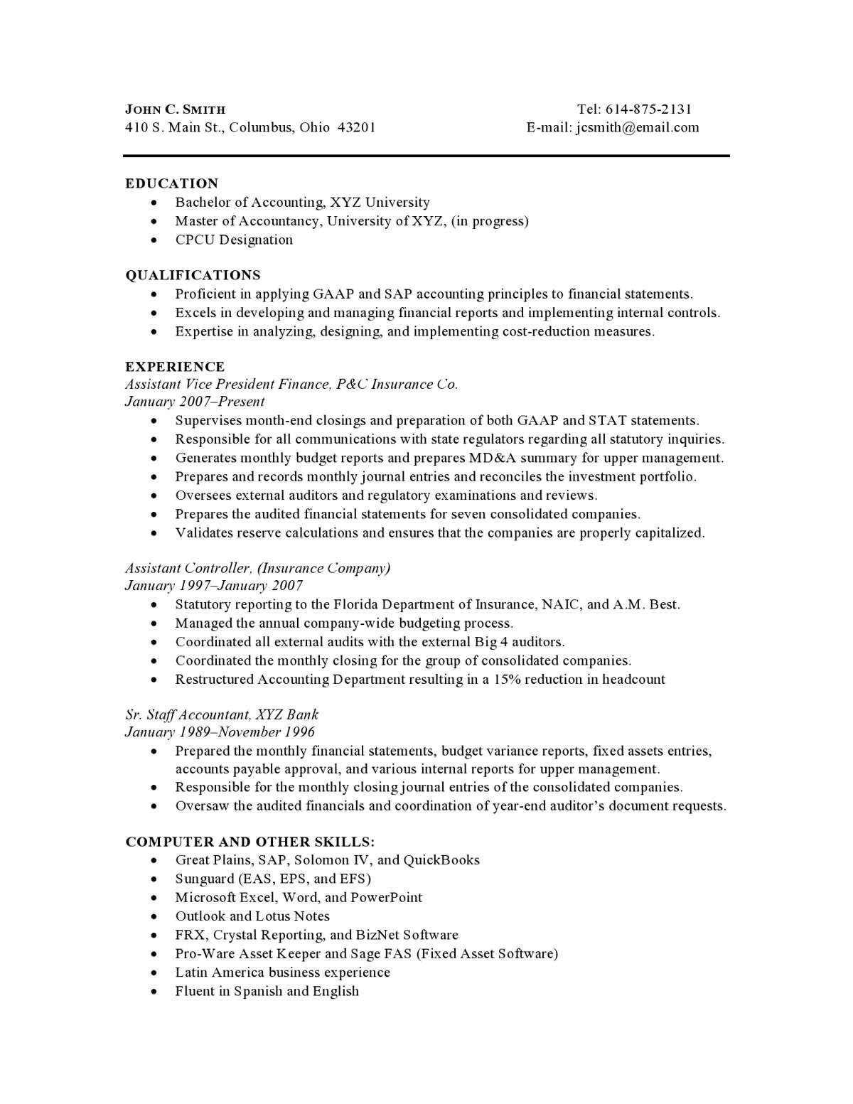 Resume Sample Hired by Big 4 Sample Combination Resumes Resume Vault Resumeg the Template …