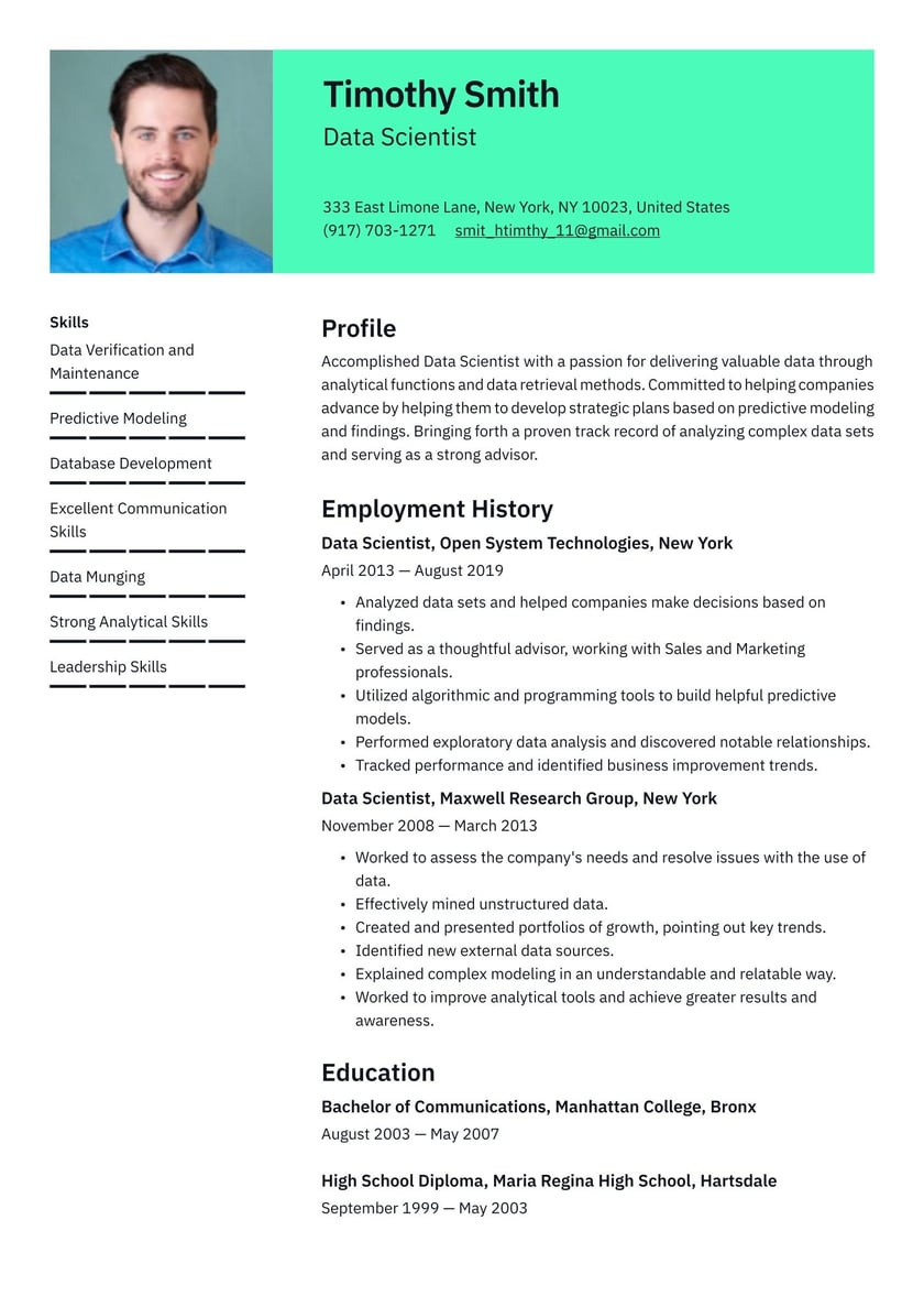 Resume Samples for Data Scientist Position Data Scientist Resume Examples & Writing Tips 2022 (free Guide)
