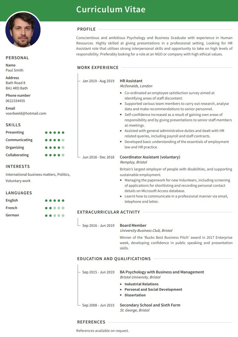 Resume Samples for Developmental Disability Professional Cv Templates & Examples to Professionally format Your Cv