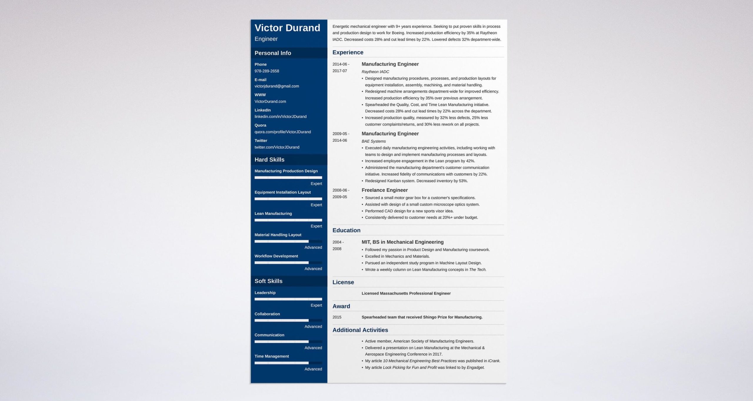 Resume Samples for Engineering Students In India Engineering Resume Templates, Examples & format