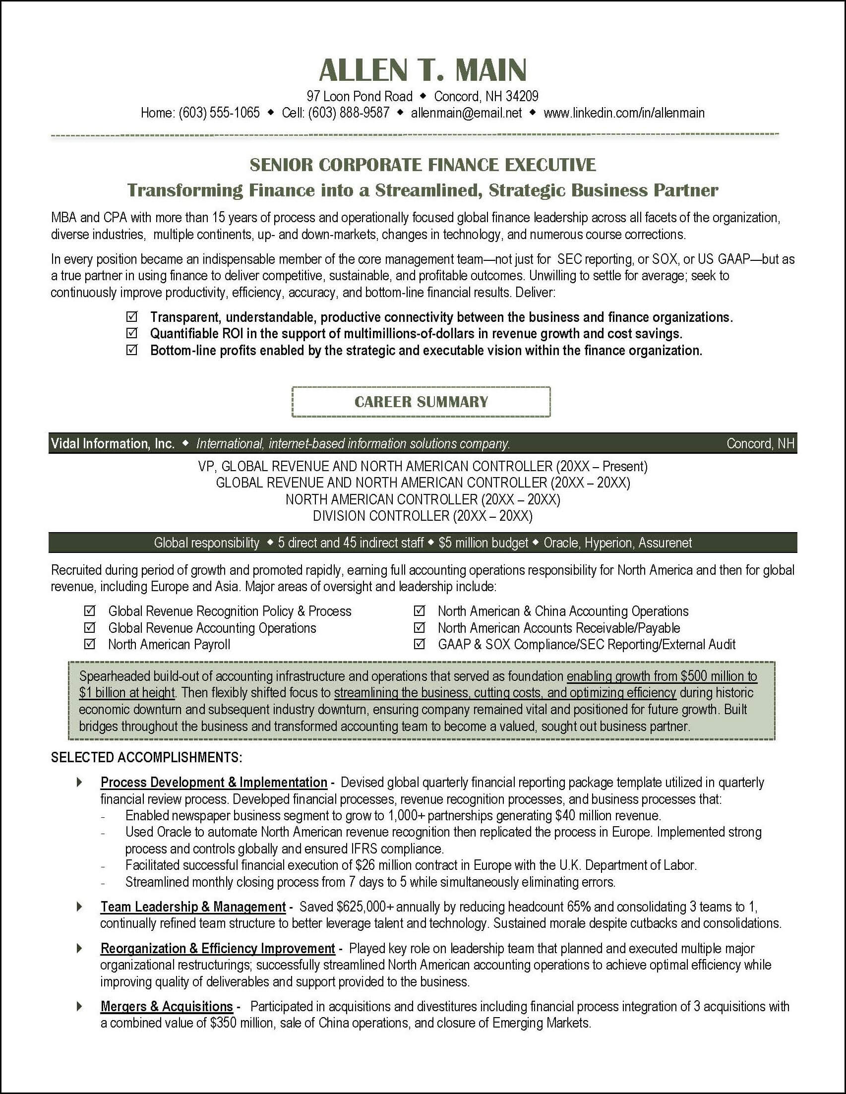 Resume Samples Uiuc Dual Degrees Finance and Accounting Accounting Resume Example – Distinctive Career Services