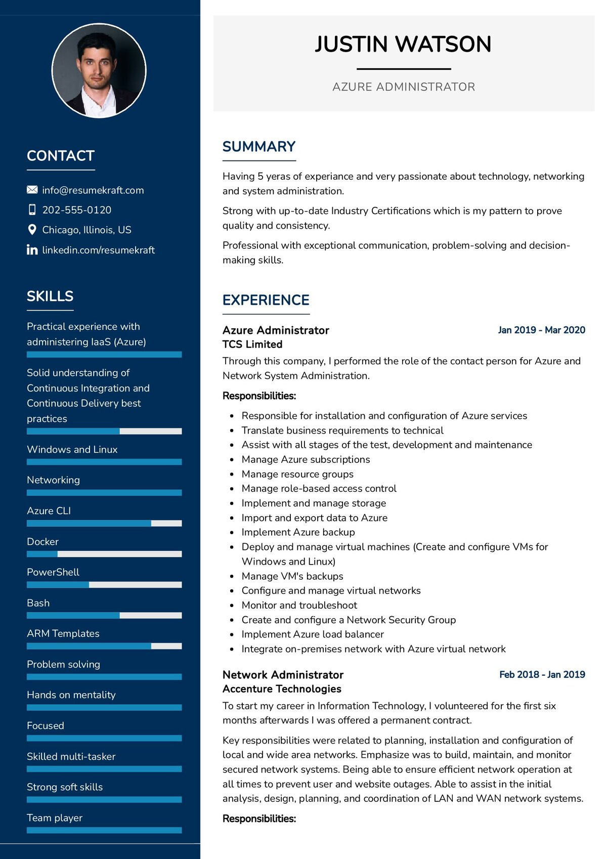 Sample Ms Azure Cloud Engineer Resume Azure Administrator Resume Example 2022 Writing Tips – Resumekraft