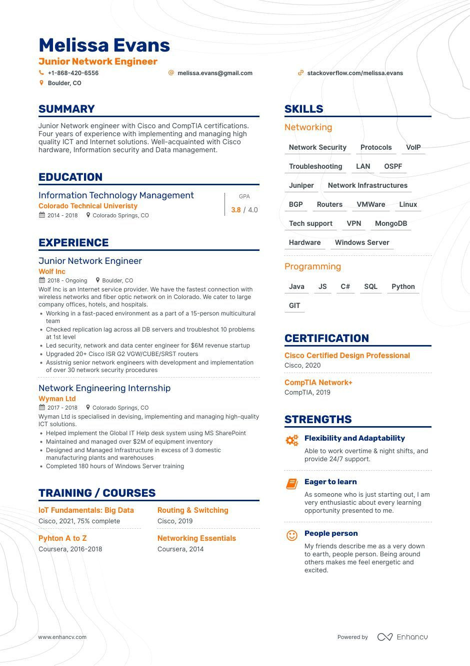 Sample Network Engineer Resume Entry Level Network Engineer Resume Samples and Writing Guide for 2022 (layout …