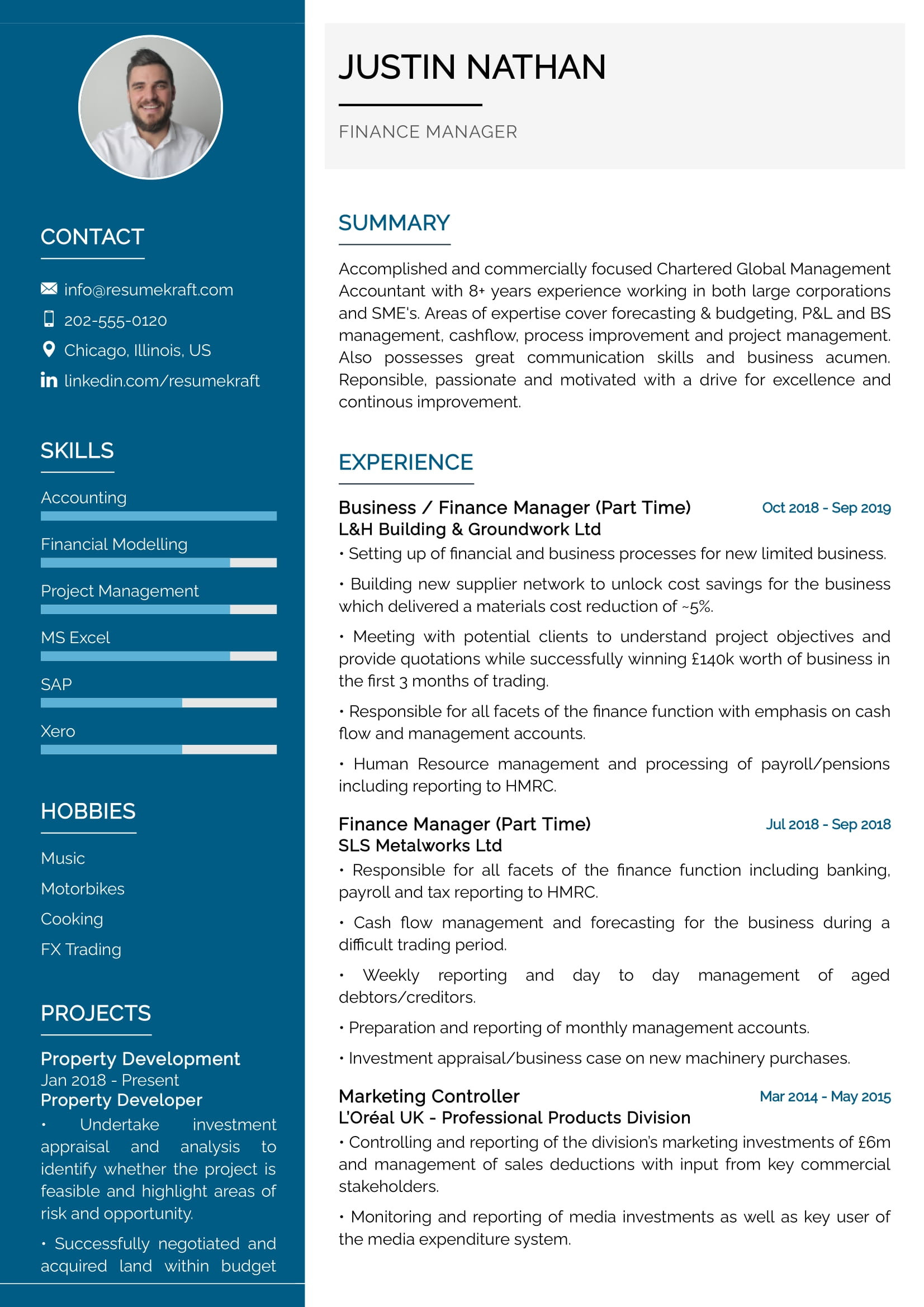 Sample Of A Finace Managers Resume Finance Manager Resume Example 2022 Writing Tips – Resumekraft