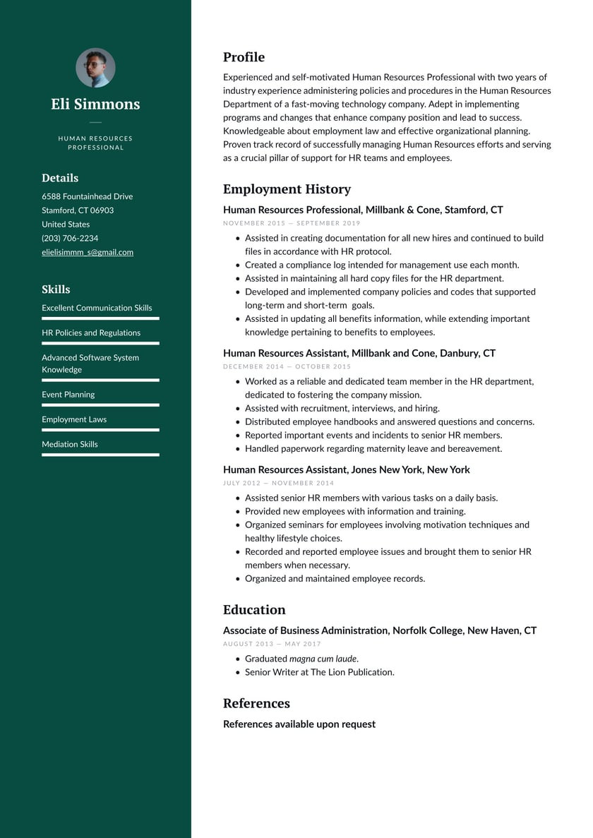 Sample Of Human Resources Resume Objective Human Resources Resume Examples & Writing Tips 2022 (free Guide)
