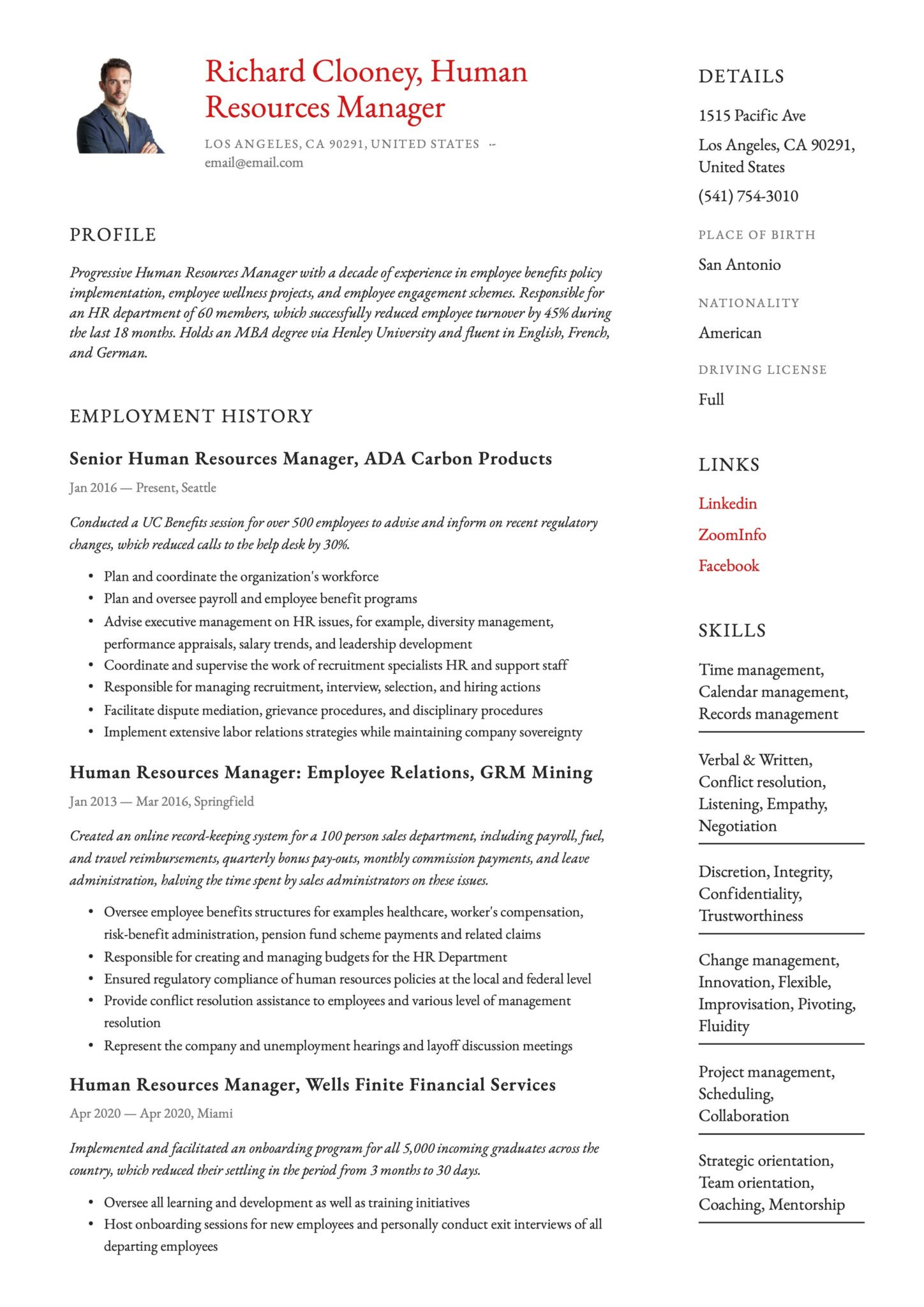 Sample Of Human Resources Specialist Resumes 17 Human Resources Manager Resumes & Guide 2020