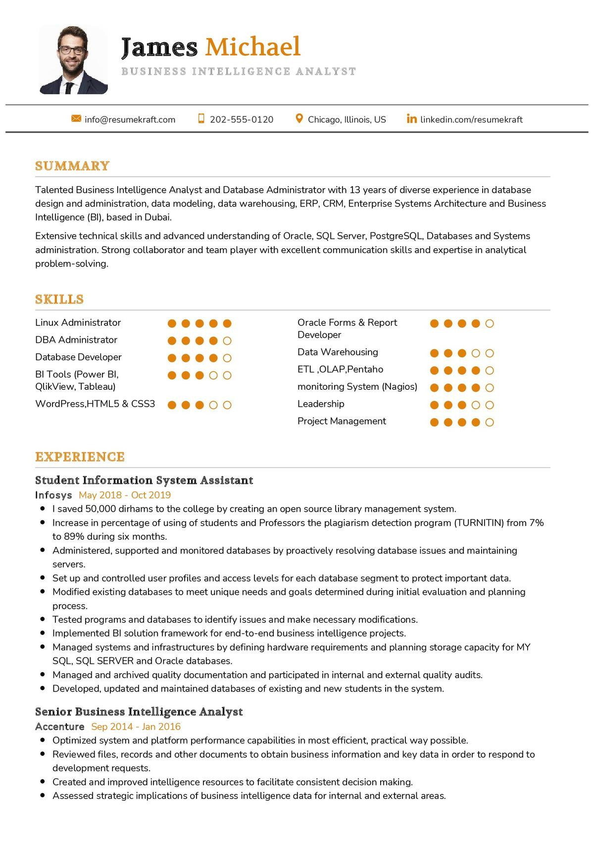 Sample Of Resume Of Investigative Analyst Business Intelligence Analyst Cv Sample 2022 Writing Tips …
