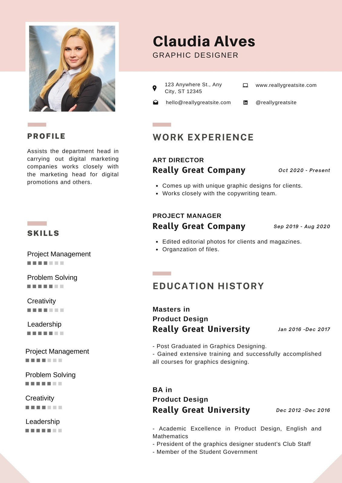 Sample Of Resume Of Promotional Products with Logo Specialist Free, Custom Printable Graphic Design Resume Templates Canva