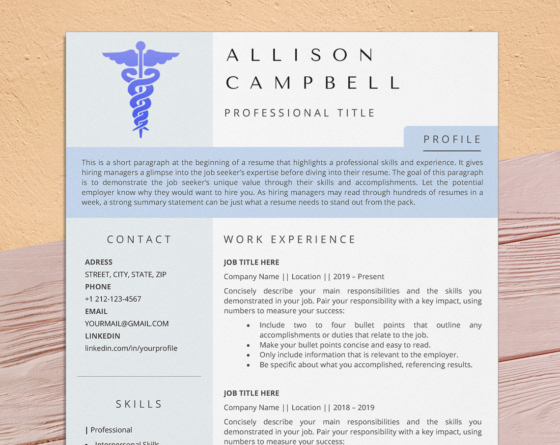 Sample Resume Emergency Room Charge Nurse Emergency Room Er Nurse Resume Template for Word Charge Nurse – Etsy