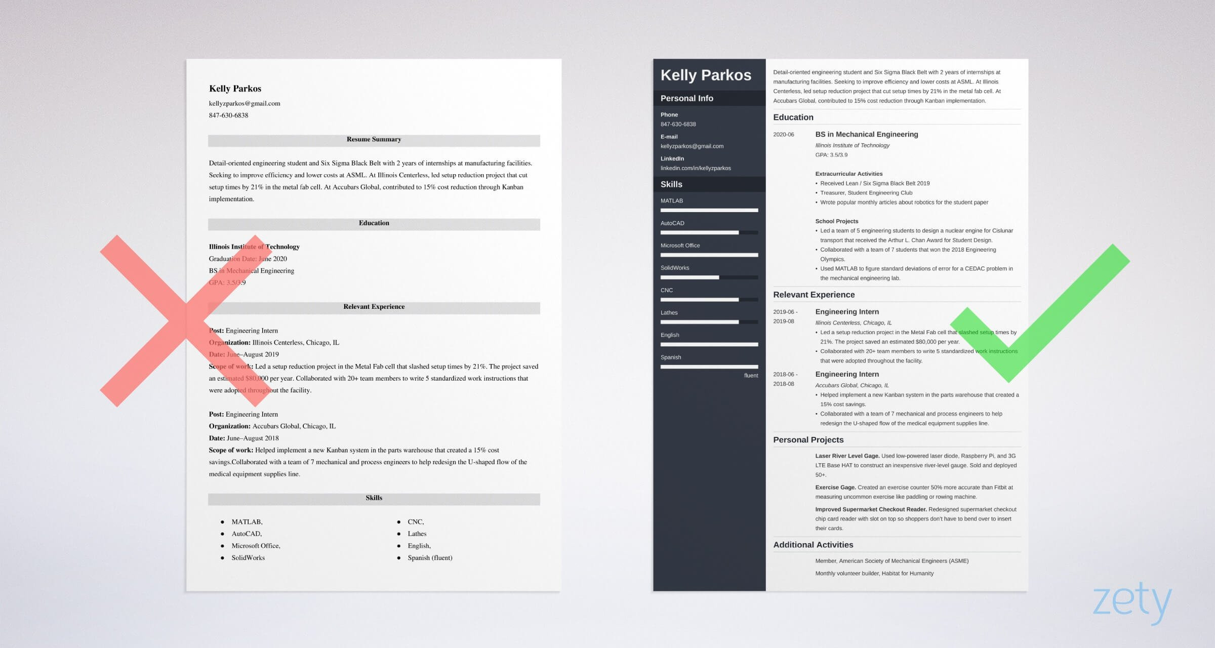 Sample Resume Engineer Out Of College Engineering Student Resume: Examples and Guide [10lancarrezekiq Tips]