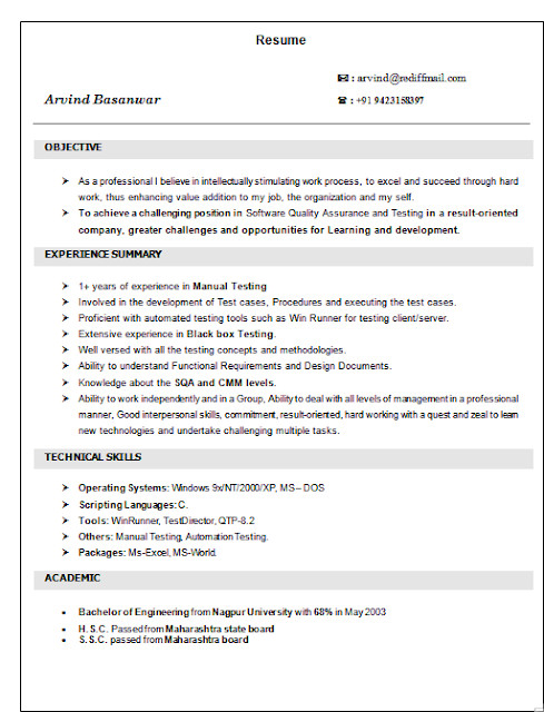 Sample Resume for 2 Years Experience In Manual Testing Manual Testing Resume Sample for 2 Years Experience Best Sample Resume for 2 Years Experience In Manual Testing Manual Testing Resume Sample for 2 Years Experience Best
