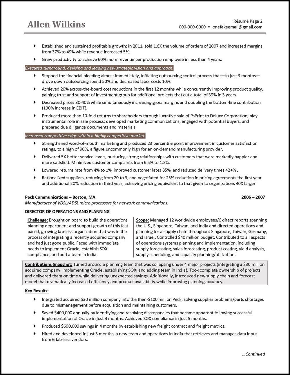 Sample Resume for A Vice President Position Vice President Resume Example – Distinctive Career Services