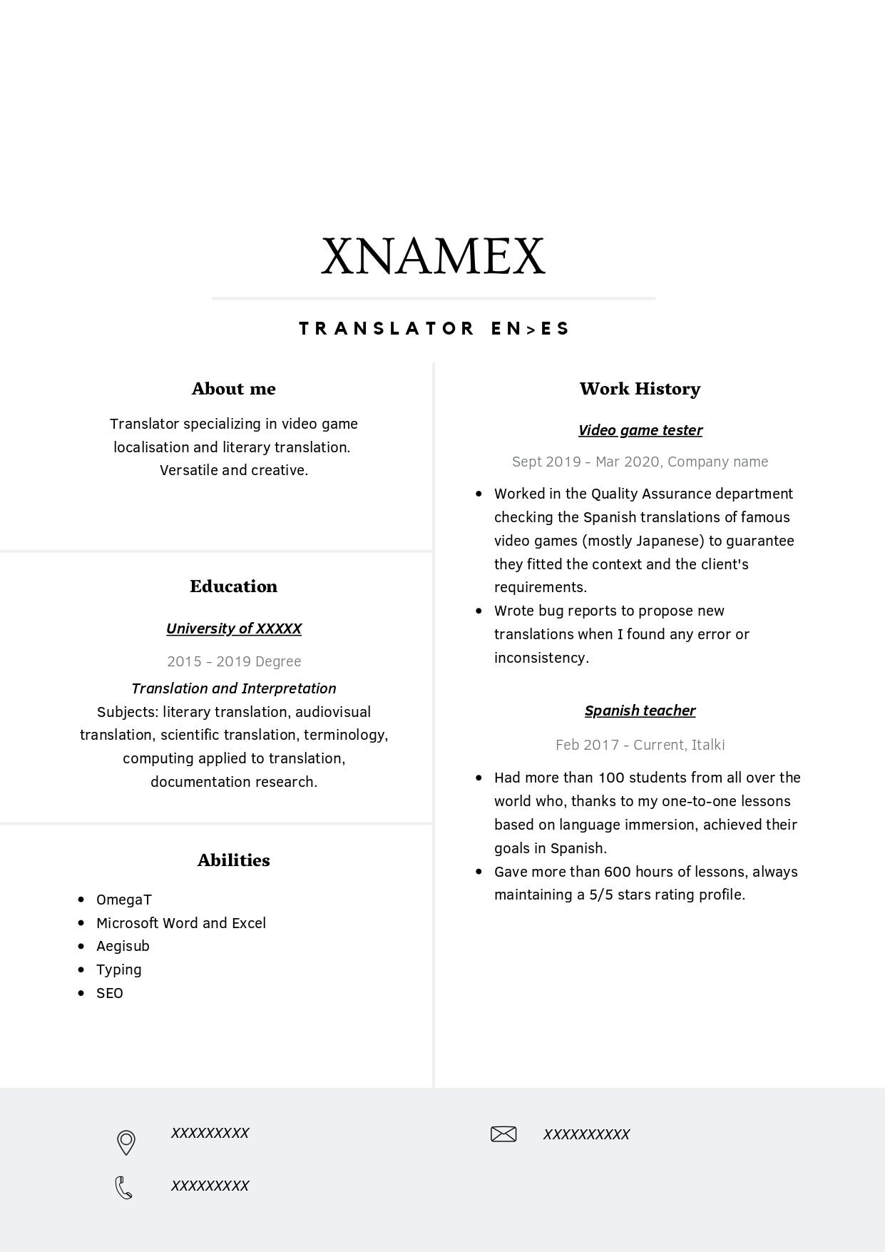 Sample Resume for A Video Game Translator Do You Think This is A Good Beginner Translator Cv? : R …