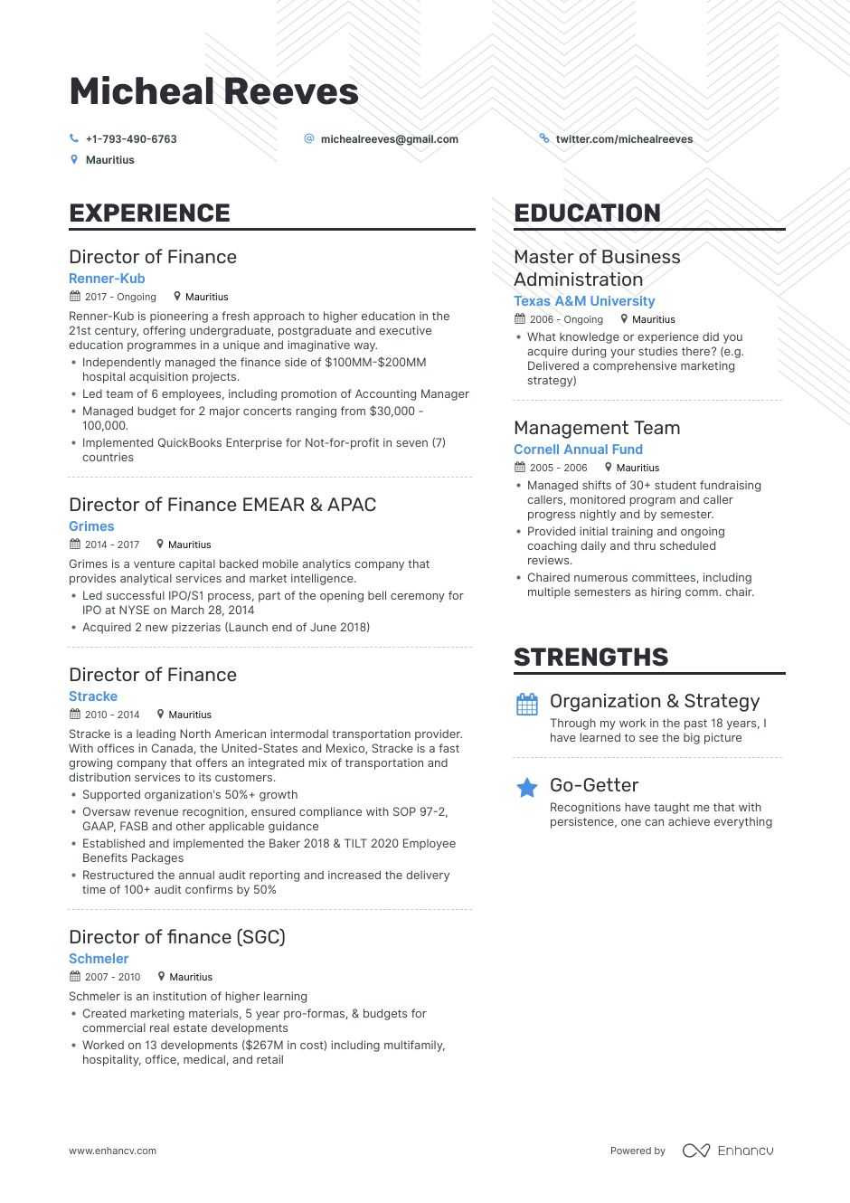 Sample Resume for Business Administration Major In Financial Management top Director Of Finance Resume Examples & Samples for 2021 …