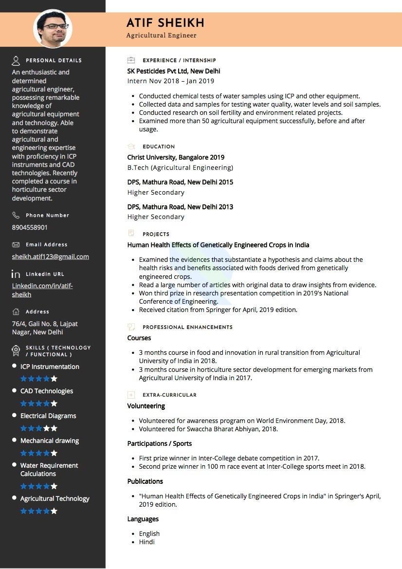 Sample Resume for Cse Engineering Students Sample Resume Of A Computer Science Engineer with Template …