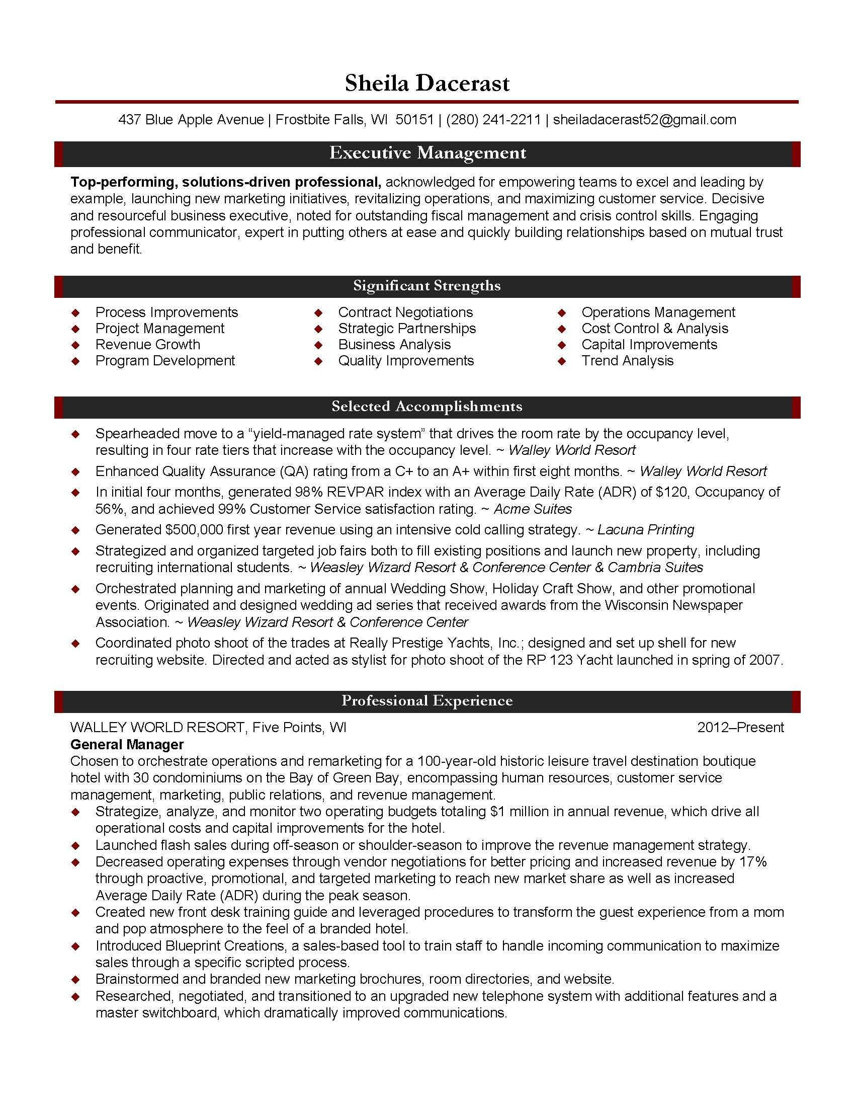 Sample Resume for Executive Director Non Profit Executive Director Resume Non Profit Service Project Manager …