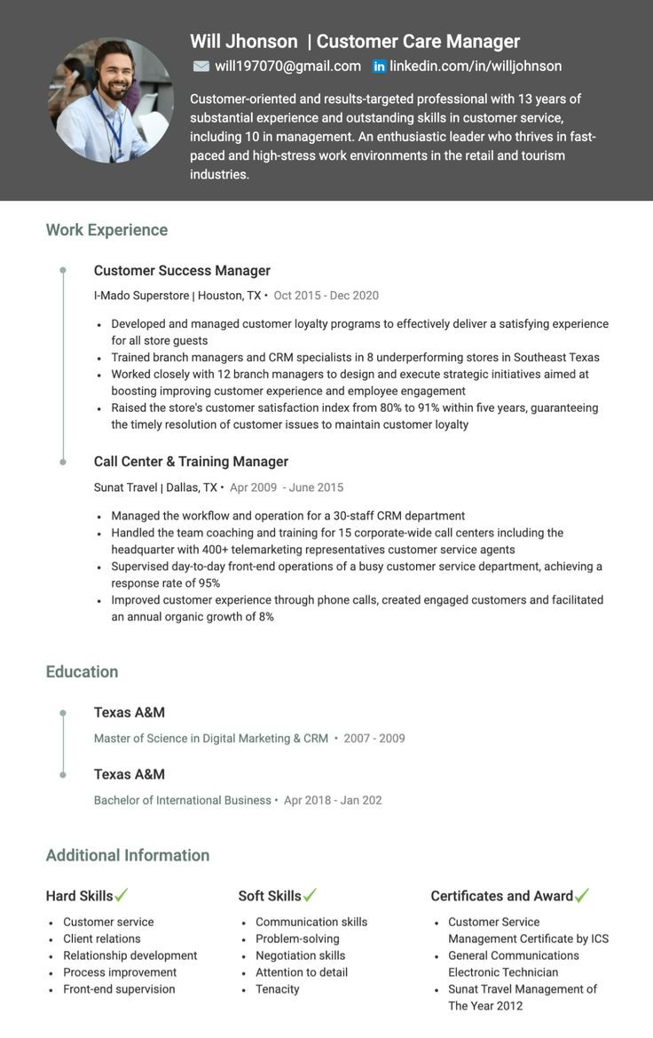 Sample Resume for Experience Customer Service Manager Customer Service Manager Resume Examples (lancarrezekiq top Tips …