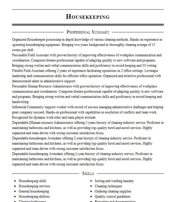 Sample Resume for Housekeeping In Nursing Home Housekeeping Resume Example Munity Care Nursing Home Sample Resume for Housekeeping In Nursing Home Housekeeping Resume Example Munity Care Nursing Home