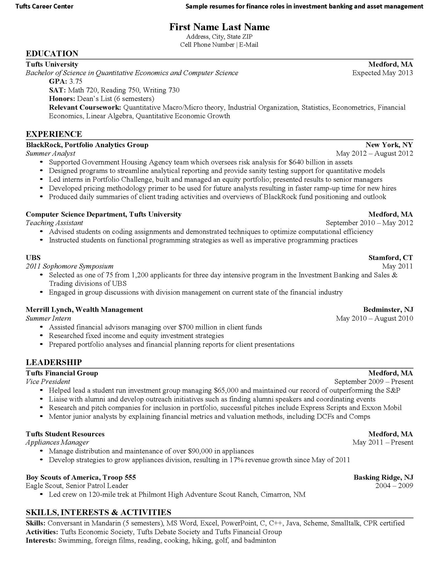 Sample Resume for Senior Pattol Leader Resume â Sample â Texas Deca