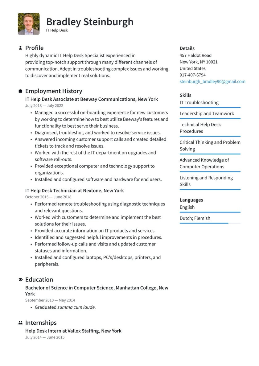 Sample Resume Of Help Desk Technician It Help Desk Resume Examples & Writing Tips 2022 (free Guide)