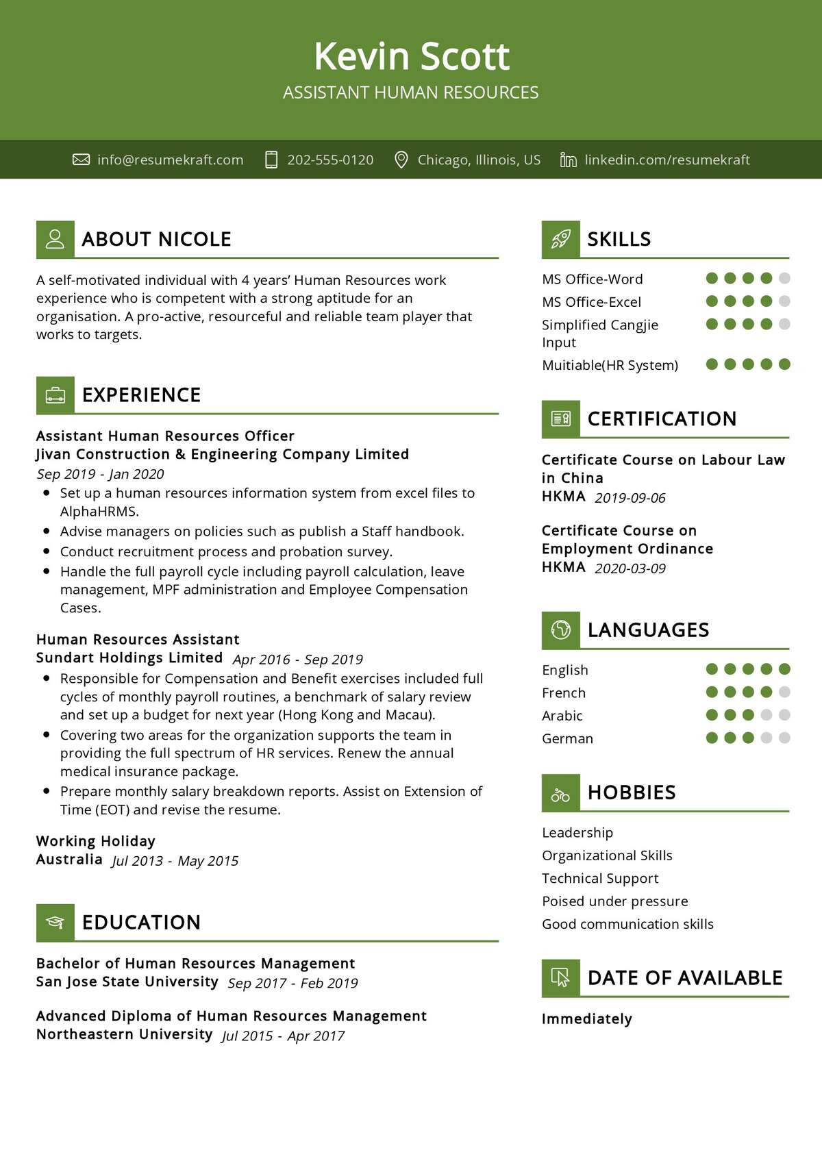 Sample Resume Of Hr assistant Usa Pattern Resumes assistant Human Resources Resume Sample 2021 Writing Guide …