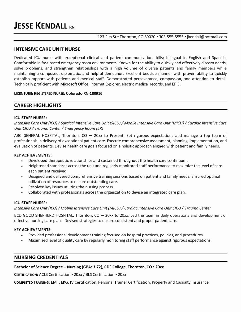 Sample Resume Of Icu Staff Nurse Finest Sample Rn Resume Elegant Pretty Critical Care Nursing … Sample Resume Of Icu Staff Nurse Finest Sample Rn Resume Elegant Pretty Critical Care Nursing …