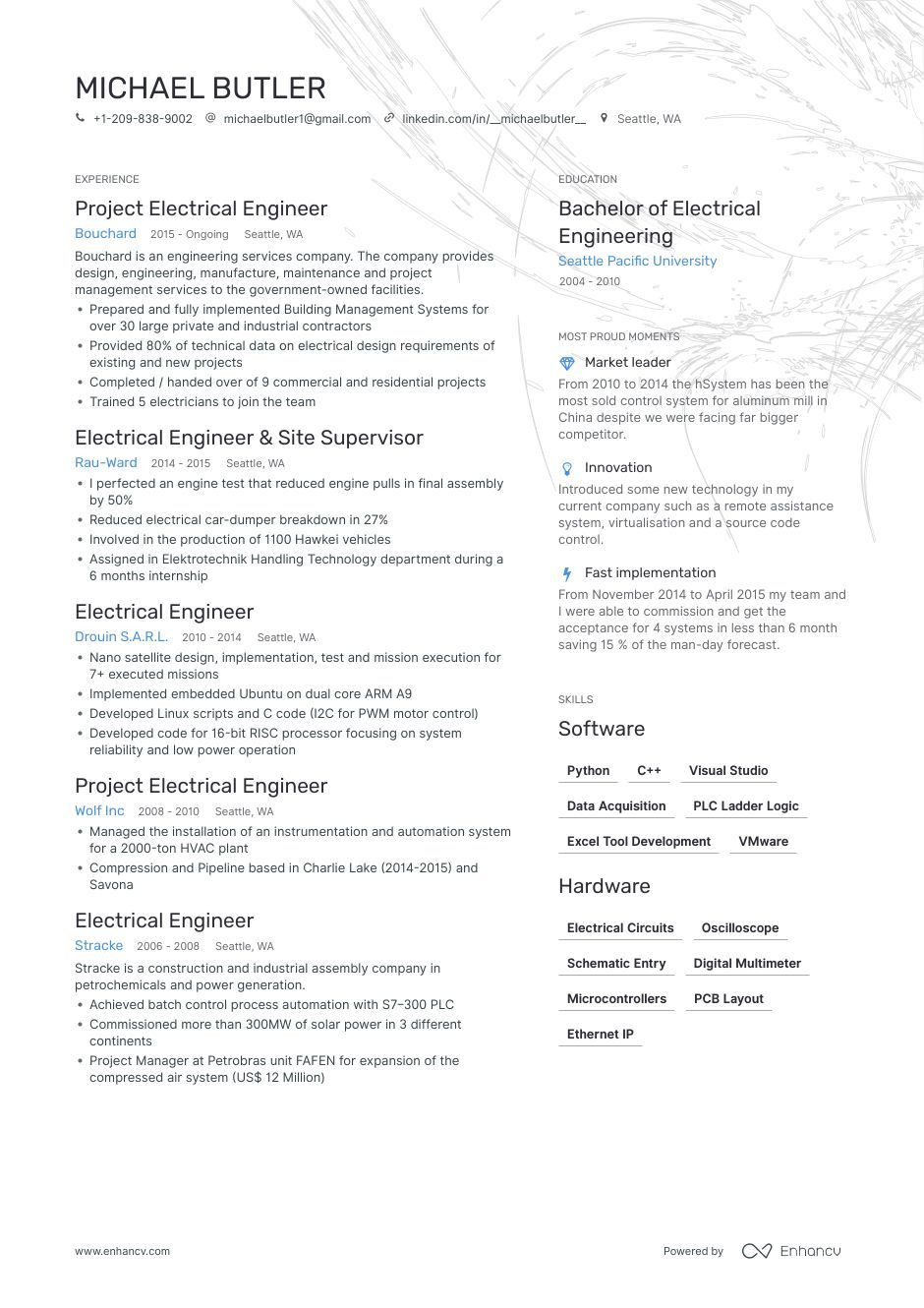 Sample Resume Senior Water Engineer Technical 20 Engineering Resume Examples for Every Field: these Templates …