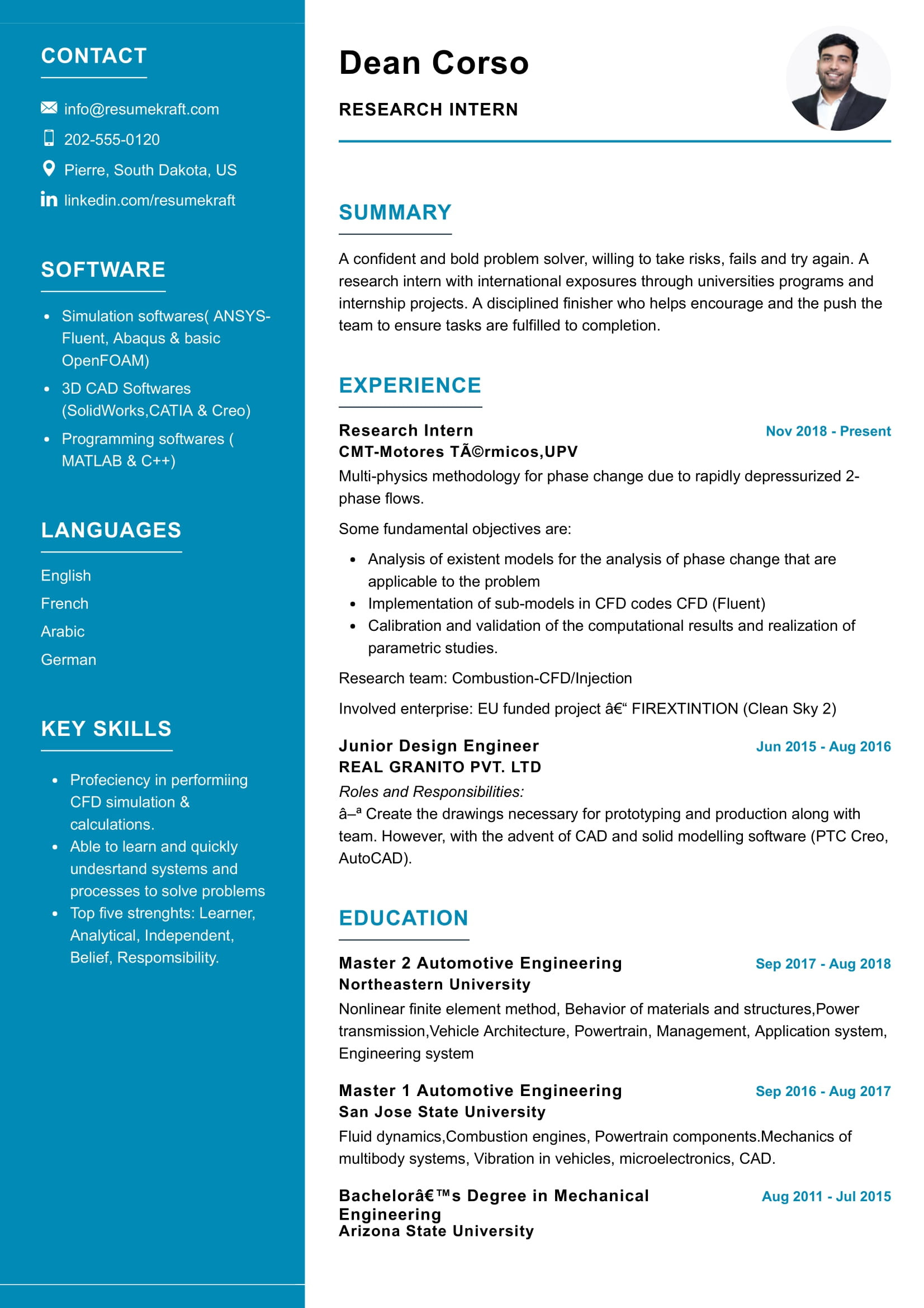 Sample Resume with Internship Masters Degree Research Intern Resume Sample 2022 Writing Tips – Resumekraft