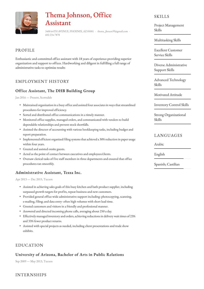 Clerk to Office assistant Resume Sample Office assistant Resume Examples & Writing Tips 2022 (free Guide)