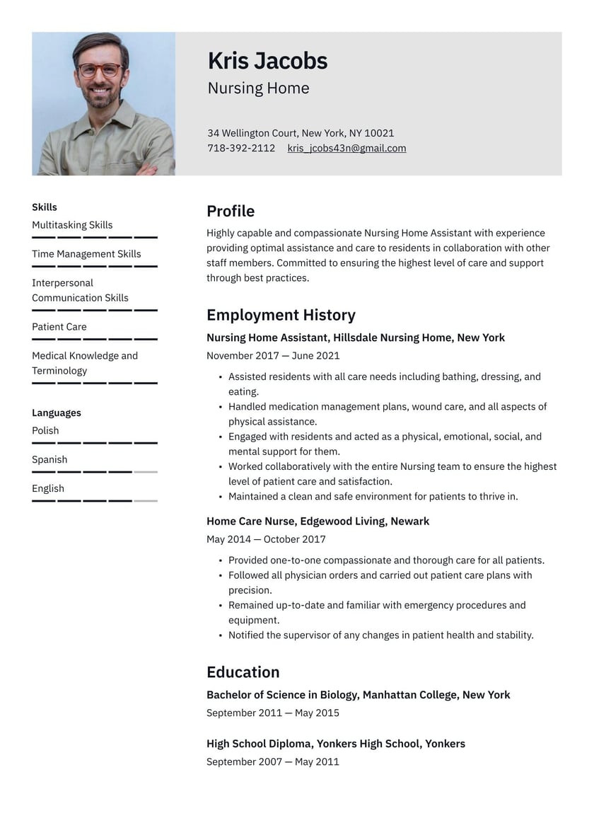 Detailed Resume Sample with Job Description for Nurses Nursing Home Resume Examples & Writing Tips 2022 (free Guide)