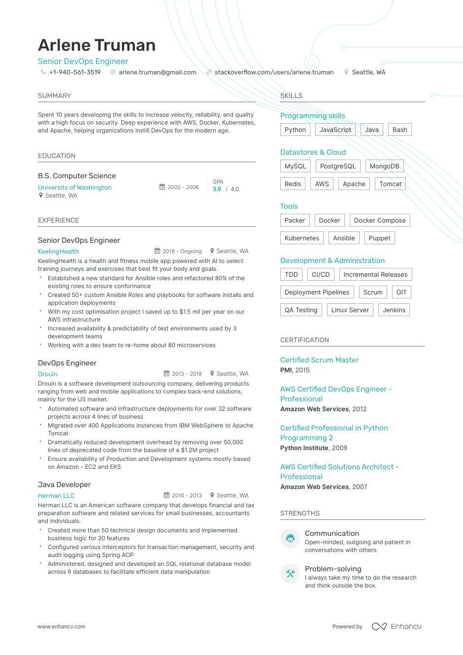 Devops Headline In Indeed Resume Sample Devops Engineer Resume Examples & Guide for 2022 (layout, Skills …
