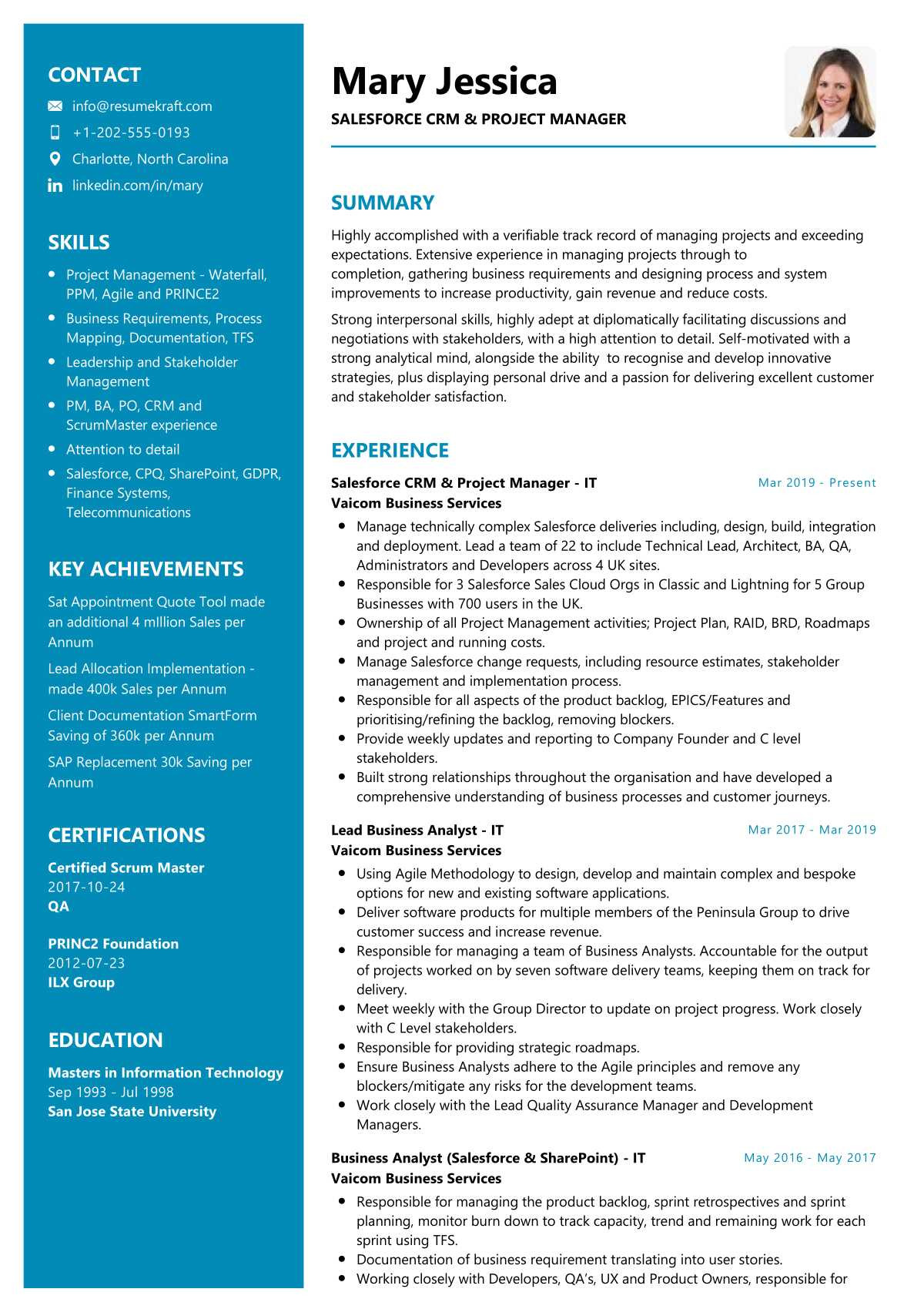 Entry Level Sales force Developer Resume Samples Salesforce Crm Resume Sample 2022 Writing Tips – Resumekraft