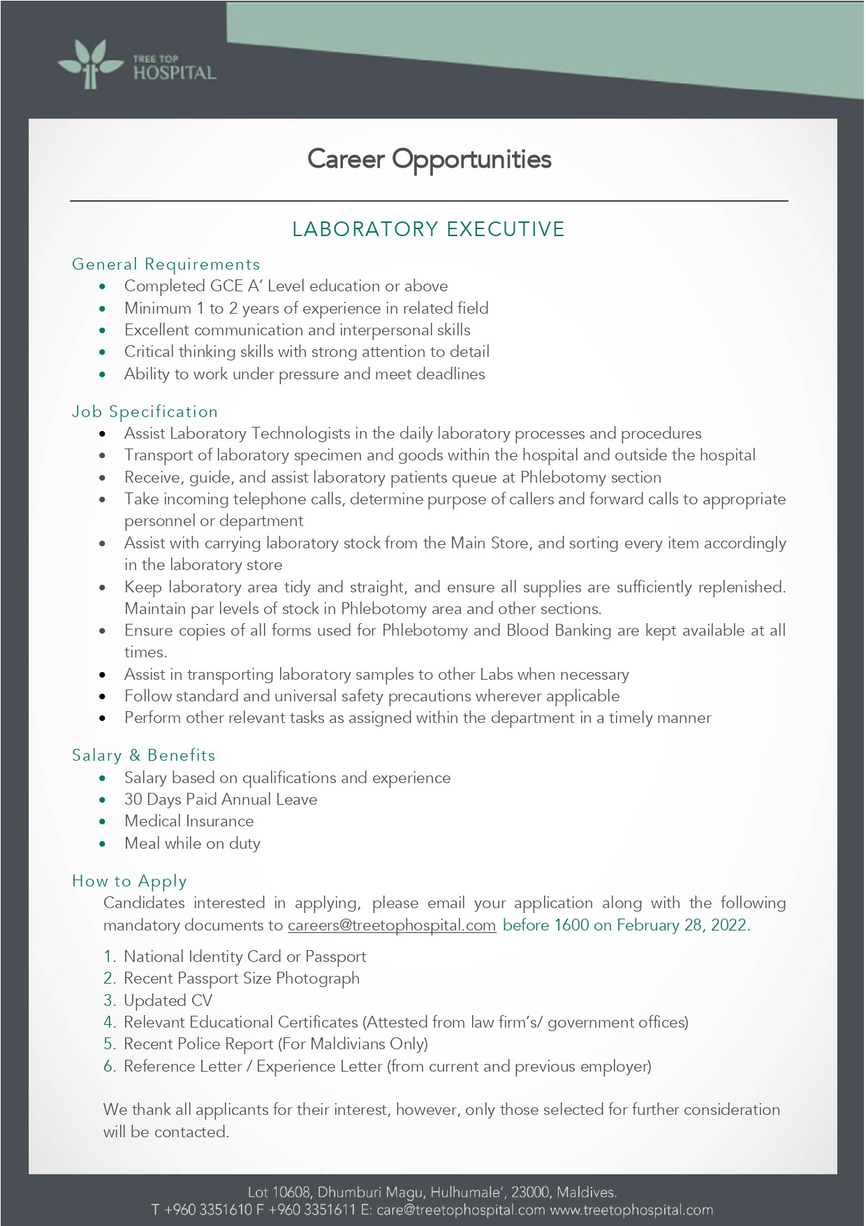 Holiday Inn Inbound Outbound Calls Resume Sample Job Maldives – Fresh Jobs In Maldives: Laboratory Executive Job …