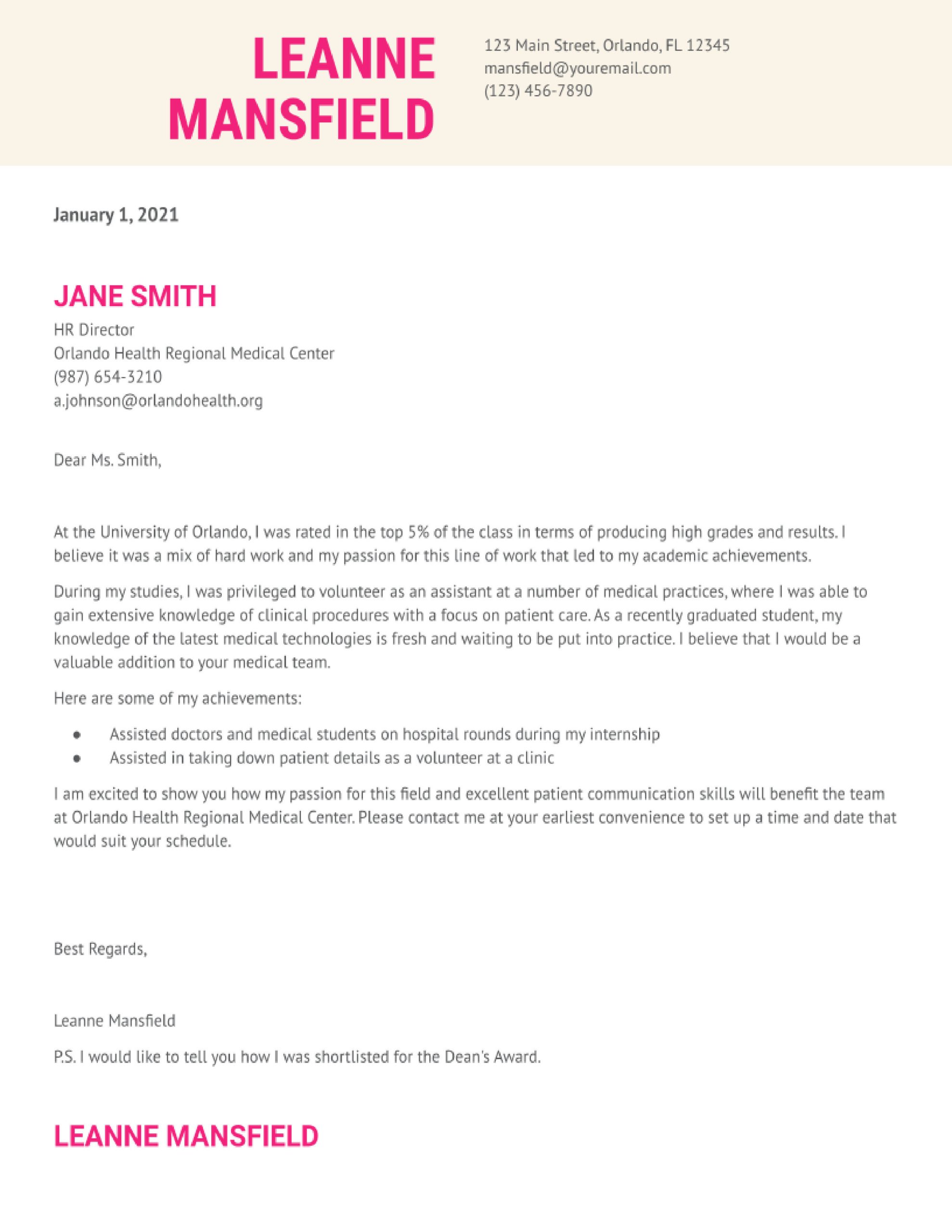 Medical assistant Sample Resume Cover Letter Medical assistant Cover Letter Examples In 2022 – Resumebuilder.com