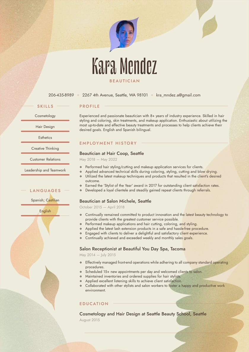 Own Bussines Beauty Salon Resume Sample Beautician Resume Examples & Writing Tips 2022 (free Guide)