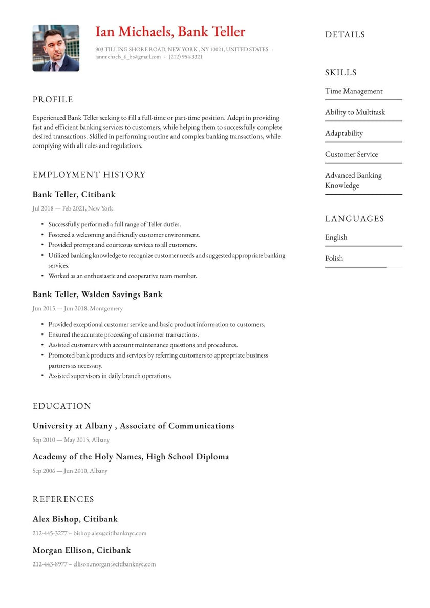 Professional Resume Samples for Banking Jobs Bank Teller Resume Examples & Writing Tips 2022 (free Guide)