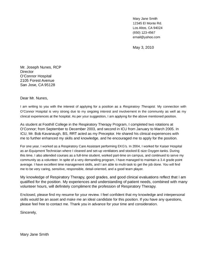 Registered Respiratory therapist Resume Cover Letter Sample Professional Respiratory therapist Cover Letter Samples Registered Respiratory therapist Resume Cover Letter Sample Professional Respiratory therapist Cover Letter Samples