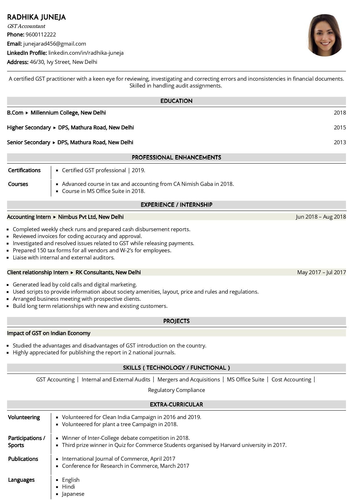 Released College Resume Samples for High School Senior Writing A Resume for Commerce Student [4 Examples]