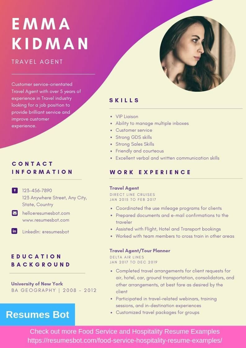 Resume for Travel Agency Job Samples Travel Agent Resume Samples & Templates [pdflancarrezekiqdoc] 2022 Travel …