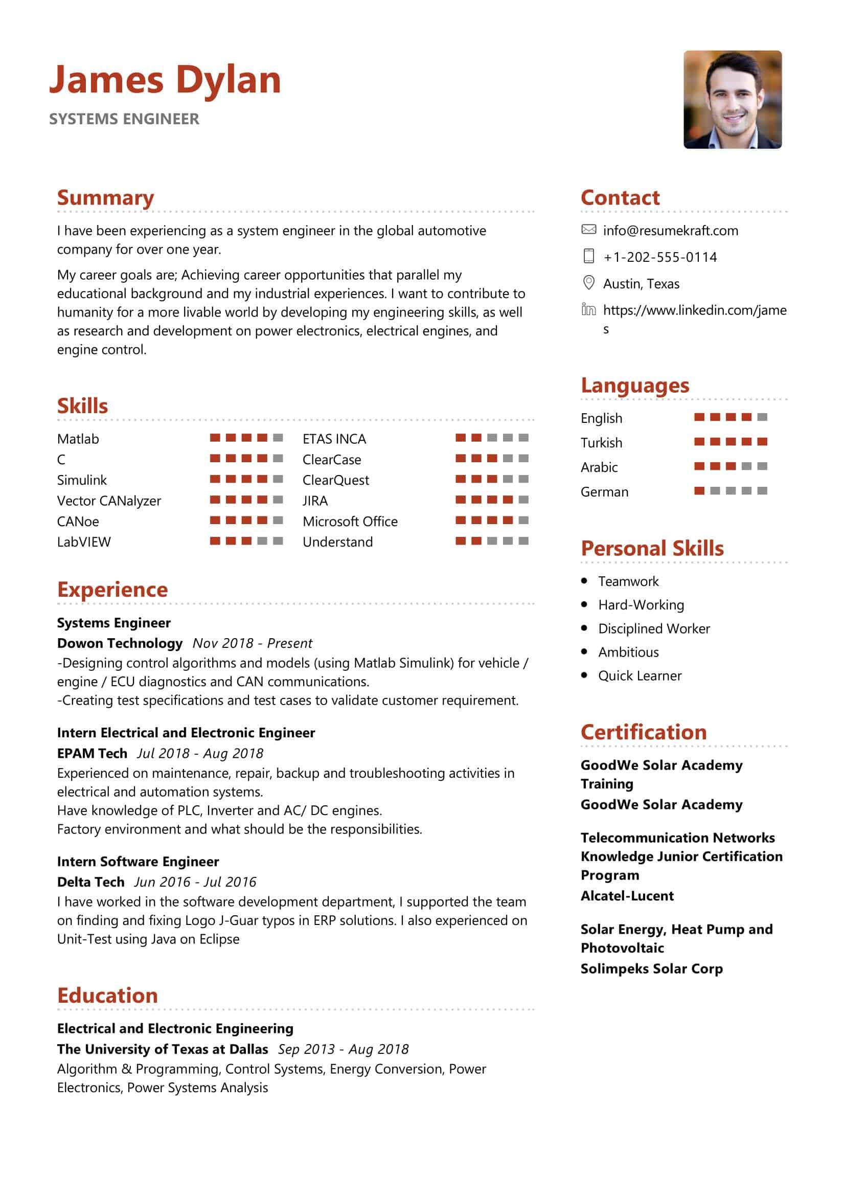 Resume Sample for Computer System Engineer Systems Engineer Resume Sample 2022 Writing Tips – Resumekraft