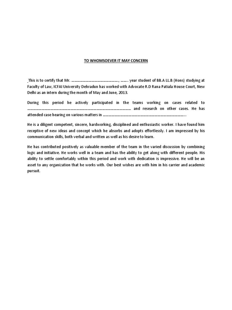 Resume Sample Law Internship Certificate format Internship Certificate Pdf Communication Learning