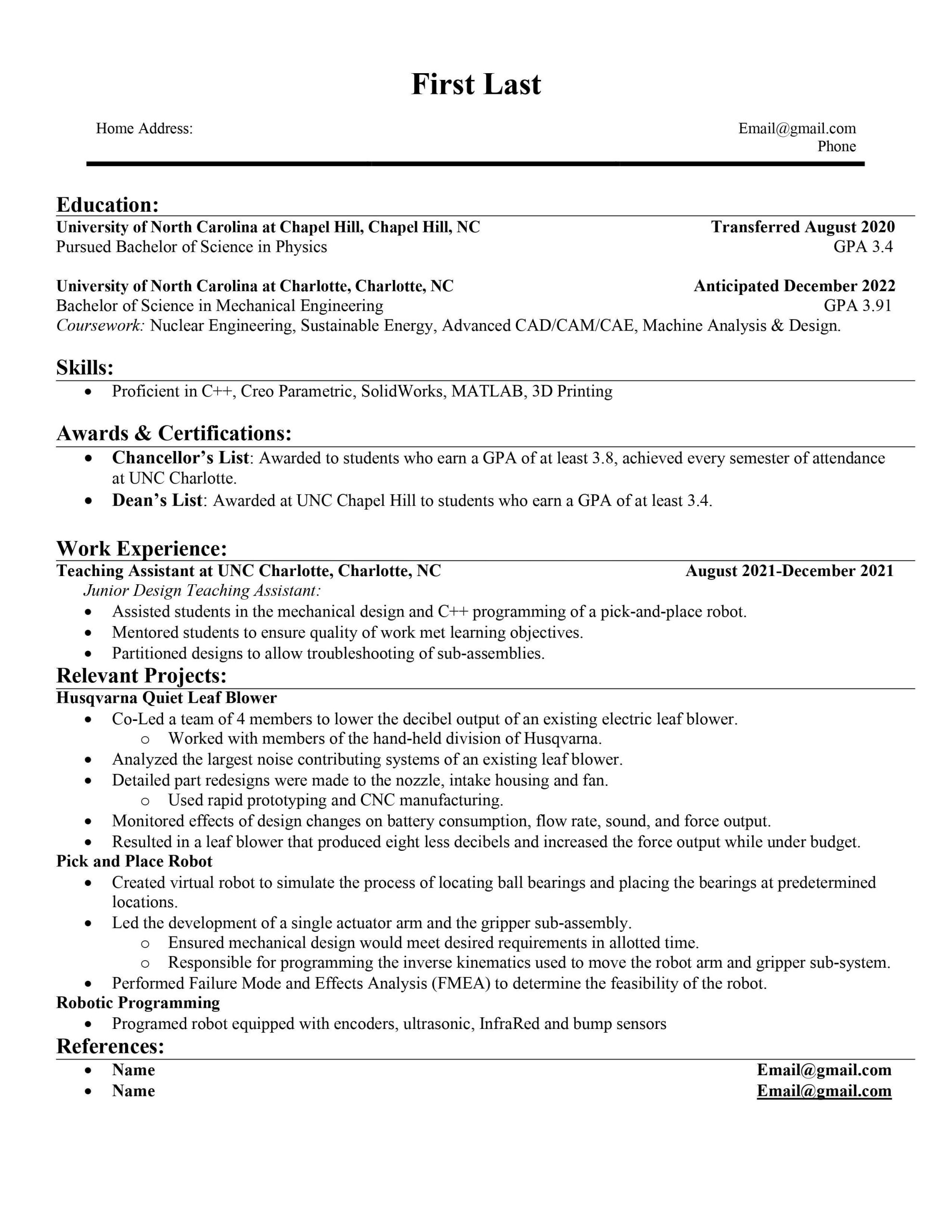 Resume Samples with Projected Graduation Date Me Expected Graduation In December 2022. Looking for Any Advice …
