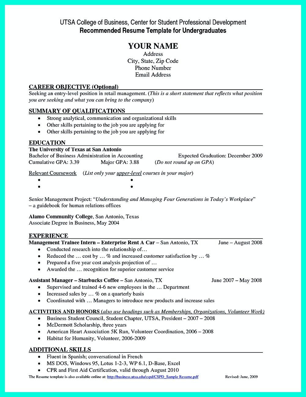 Sample Objective for Resume College Student Best Current College Student Resume with No Experience Job …