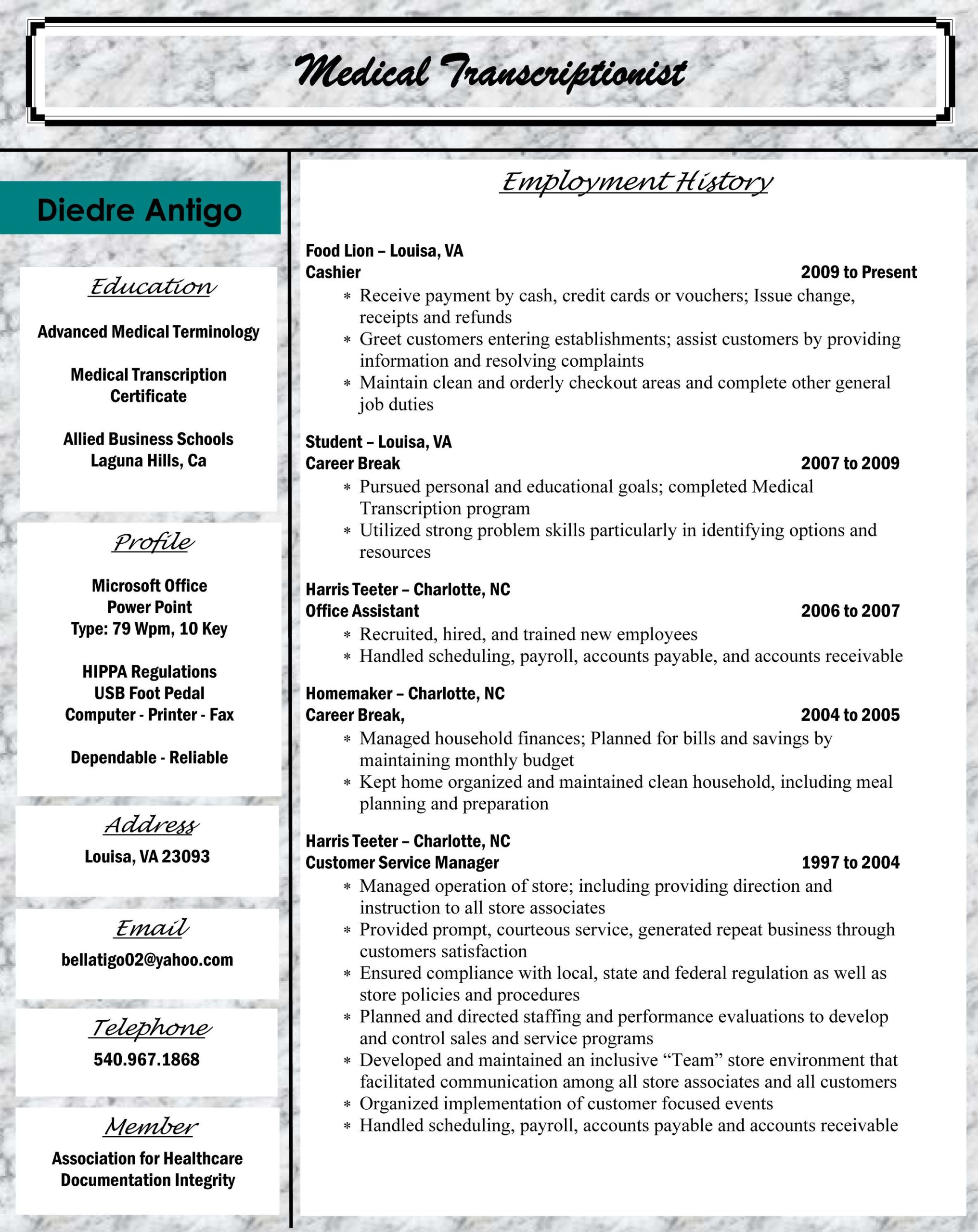 Sample Of Resume Skills for Transcriptionist with Experience Pin On Own My Own Business